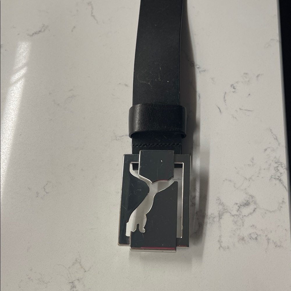 Puma Black Belt with Metallic Buckle - Picture 2 of 8
